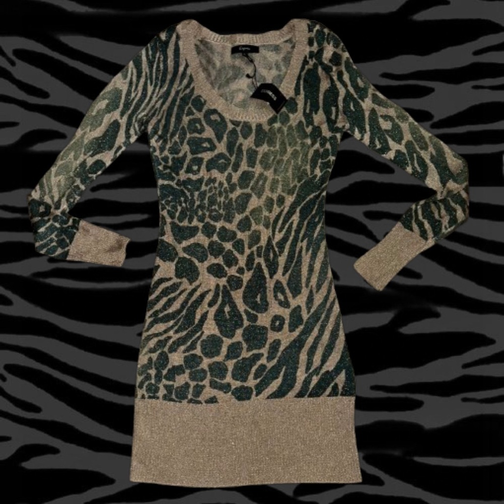 y2k vintage NWT express animal print dress